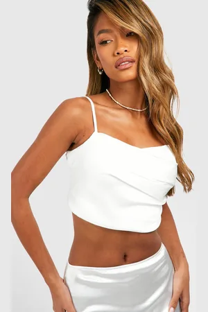 Boohoo Womens Satin Drape Corset - - 14