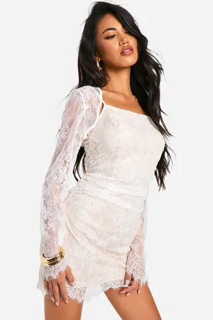 Boohoo Womens Lace Bodycon Mini Dress - - 18