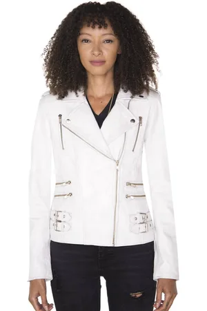 Infinity Womens Leather Vintage Brando Biker Jacket-Orlando - - 16