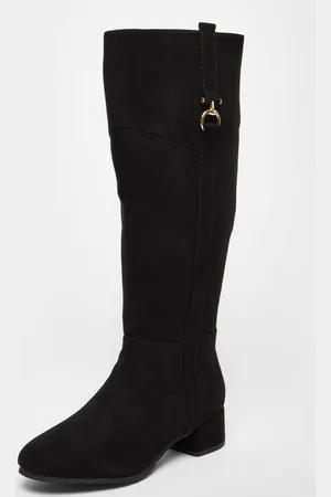 Quiz Womens Wide Fit Faux Suede Boots - 4