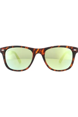 Montana Rectangle Matte Turtle Rubbertouch Gold Pink Sunglasses - One Size