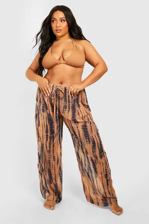 Boohoo Womens Plus Tie Dye Beach Trouser - - 16