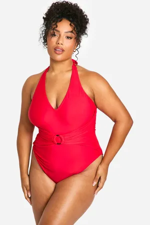 Boohoo Womens Plus O Ring Detail Tummy Control Swimsuit - - 26