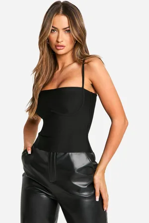 Boohoo Womens Bandage Cup Detail Strappy Corset Top - - 16