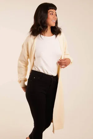 Blue Vanilla Womens Ribbed Throw On Maxi Cardigan - - M/L