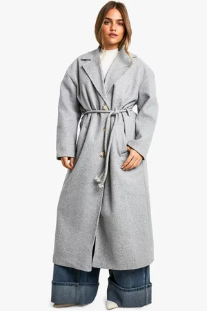 Boohoo Womens Petite Belt Detail Wool Look Maxi Coat - - 8