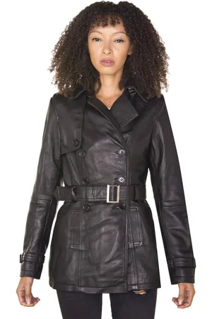 Infinity Womens Nappa Leather Trench Coat-Mosul - - 22