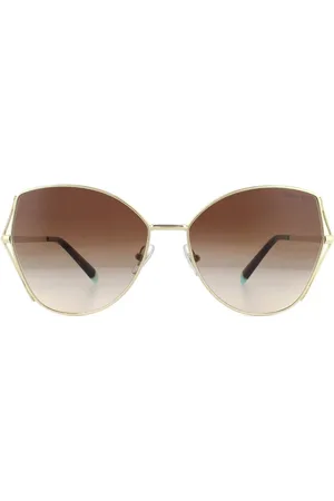 Tiffany & Co. Womens Fashion Pale Gold Brown Gradient Sunglasses - - One Size