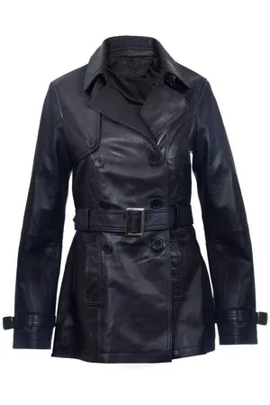 Infinity Womens Mid Length Leather Trench Coat -Oakham - - 22