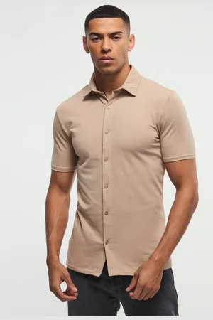 Boohoo Short Sleeve Stretch Fit Jersey Shirt - - XS