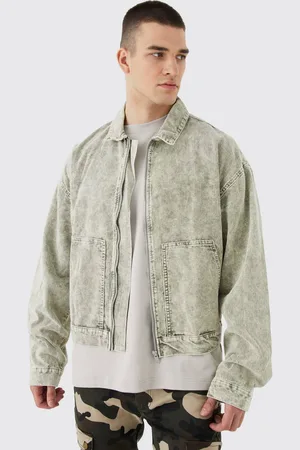 Boohoo Tall Boxy Acid Wash Cord Jacket - - S