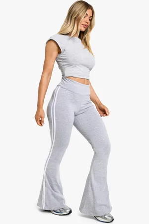 Boohoo Womens Stripe Side Flare Trouser - - 14