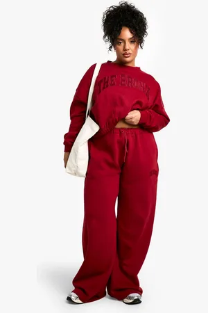 Boohoo Womens Plus Bronx Applique Straight Leg Jogger - - 18