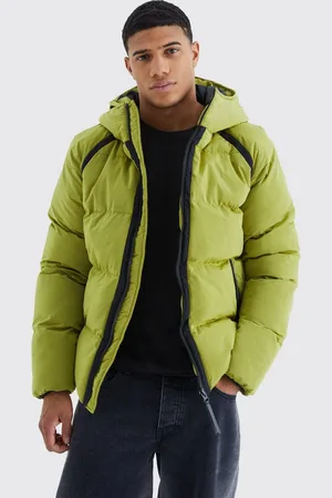 Boohoo Crinkle Hooded Puffer - - XS