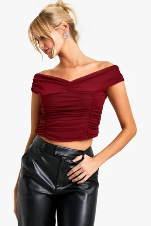 Boohoo Womens Mesh ruched corset top - - 14