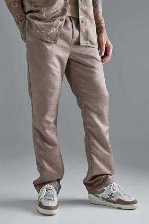 Boohoo Tall Elasticated Waist Slim Gusset Texture Trouser - - M