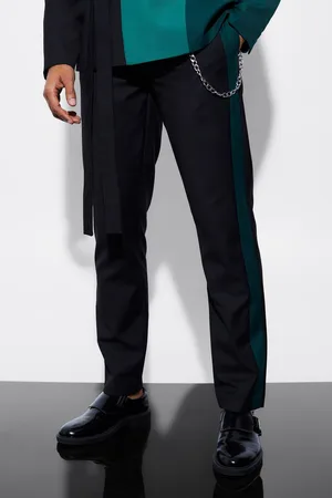 Boohoo Slim Side Panel Suit Trousers - - 28R