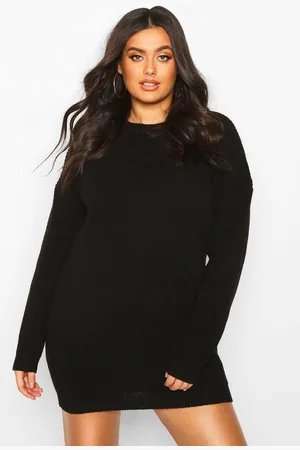 Boohoo Womens Plus Crew Neck Jumper Dress - - 20