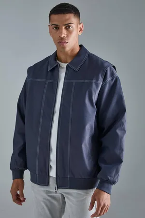 Boohoo Oversized PU Panel Detail Bomber Jacket In - XS