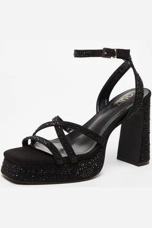 Quiz Womens Diamante Platform Heels - 3