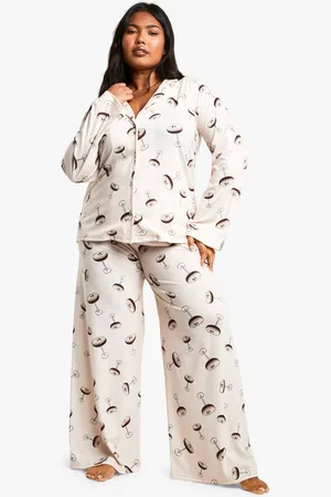 Boohoo Womens Plus Expresso Martini PJ Trouser Set - - 18
