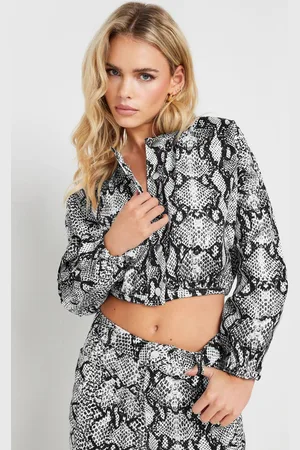 PixieGirl Womens Petite Snake Print Bomber - - 18