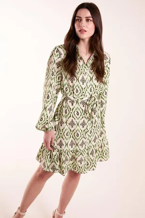 Blue Vanilla Womens Long Sleeve Mini Shirt Dress - - 10