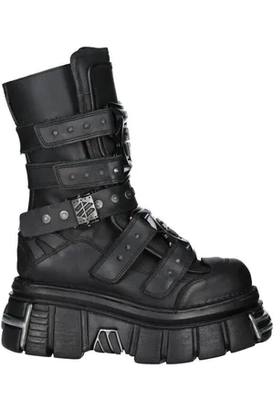 New Rock Goth Platform Leather Boots-M-MET422-S1 - - 6.5