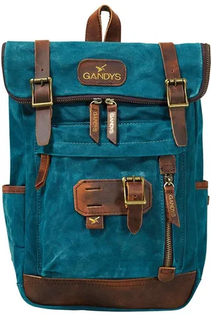 Gandys Teal Waxed Cotton Mini Bali Backpack - - One Size