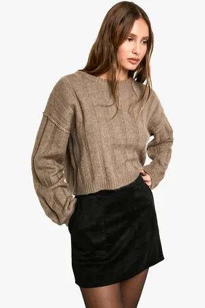 Boohoo Womens SUEDE LOOK MINI SKIRT - - 6