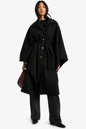 Boohoo Womens Wool Look Cape - - 14