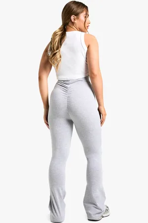 Boohoo Womens Petite Cotton Jersey Ruched Booty Boosting Flares - - 16