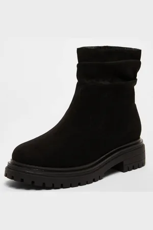 Quiz Womens Wide Fit Faux Suede Ankle Boots - 7