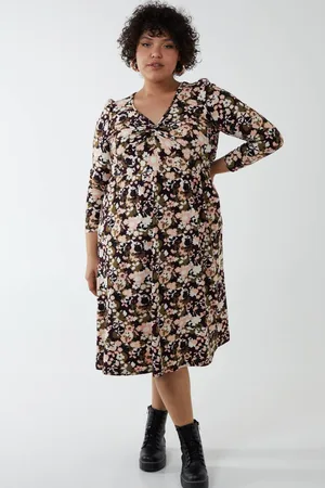 Blue Vanilla Womens Curve Twist Front Midi Dress - - 22