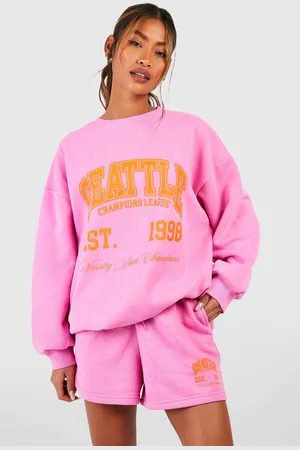 Boohoo Womens Seattle jumper Short Tracksuit - - M
