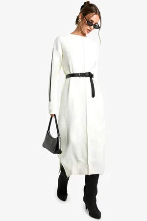 Boohoo Womens Side Stripe Knitted Dress - - M/L