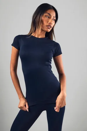 Boohoo Womens Premium Sculpt Seamless Short Sleeve Top - - L