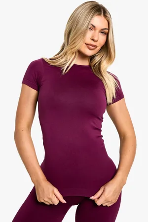 Boohoo Womens Premium Sculpt Seamless Short Sleeve Top - - M