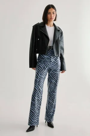 NASTY GAL Womens Zebra Faux Leather Pant - 16