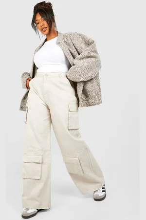 Boohoo Womens Plus Baggy Boyfriend Cargo Jeans - - 24