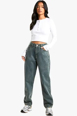 Boohoo Womens Petite 28 Inch Basic Straight Leg Jeans - - 10