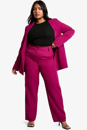 Boohoo Womens Plus Tailored Straight Leg Trouser - - 18