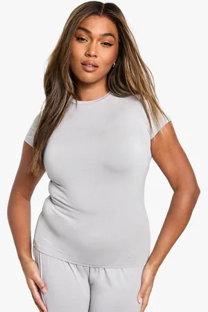 Boohoo Womens Plus Short Sleeve Modal Lounge Tshirt - - 26