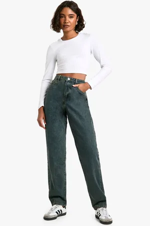 Boohoo Womens Tall 34 Inch Basic Straight Leg Jeans - - 14