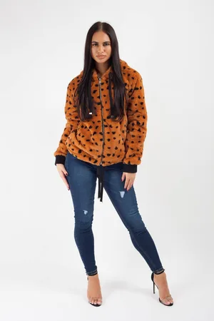 Urban Bliss Womens Animal Fur Hoody - - 10