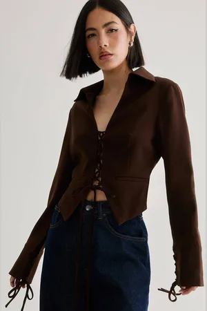 NASTY GAL Womens Tailored Lace Front Jacket - - 10