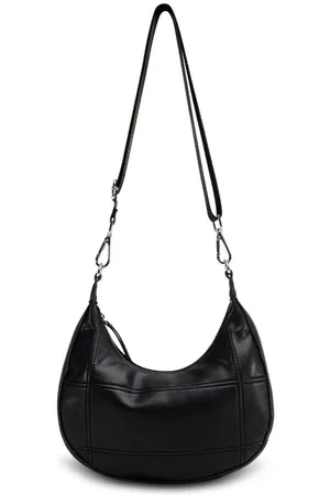 My Accessories Womens Curved Quilted Leather-Look Sling Crossbody Bag - - One Size