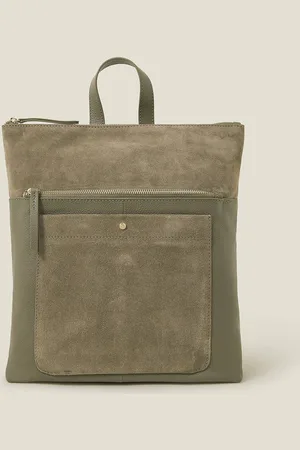 Accessorize Womens Suede Leather Backpack - - One Size