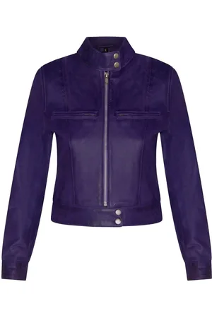 Infinity Womens Plain Leather Moto Biker Jacket-Braga - - 14