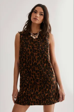 NASTY GAL Womens Leopard Print Tunic Mini Dress - - S